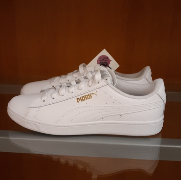 Puma Classics Leather white/ gold NWT - Picture 1 of 8